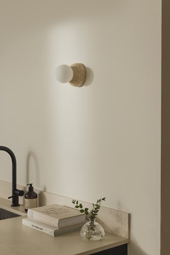 Kinkiet beżowy plafon IP44 Torrano trawertyn